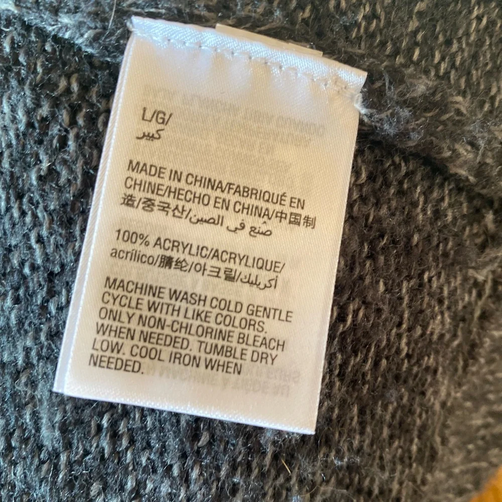 Karen Scott Knit Cascading Waterfall Cardigan Sweater Charcoal Grey Size Large